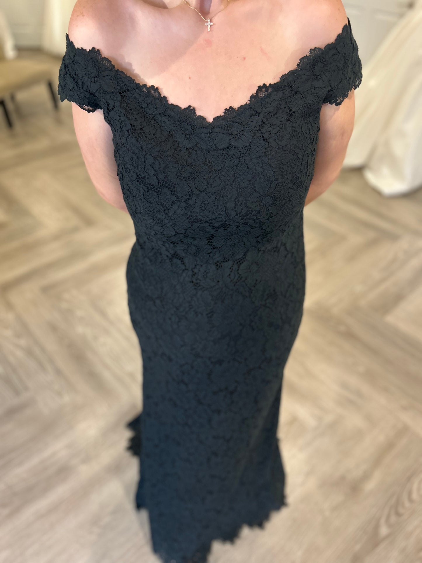 Jasmine Jade Style K198060 Black Lace Gown