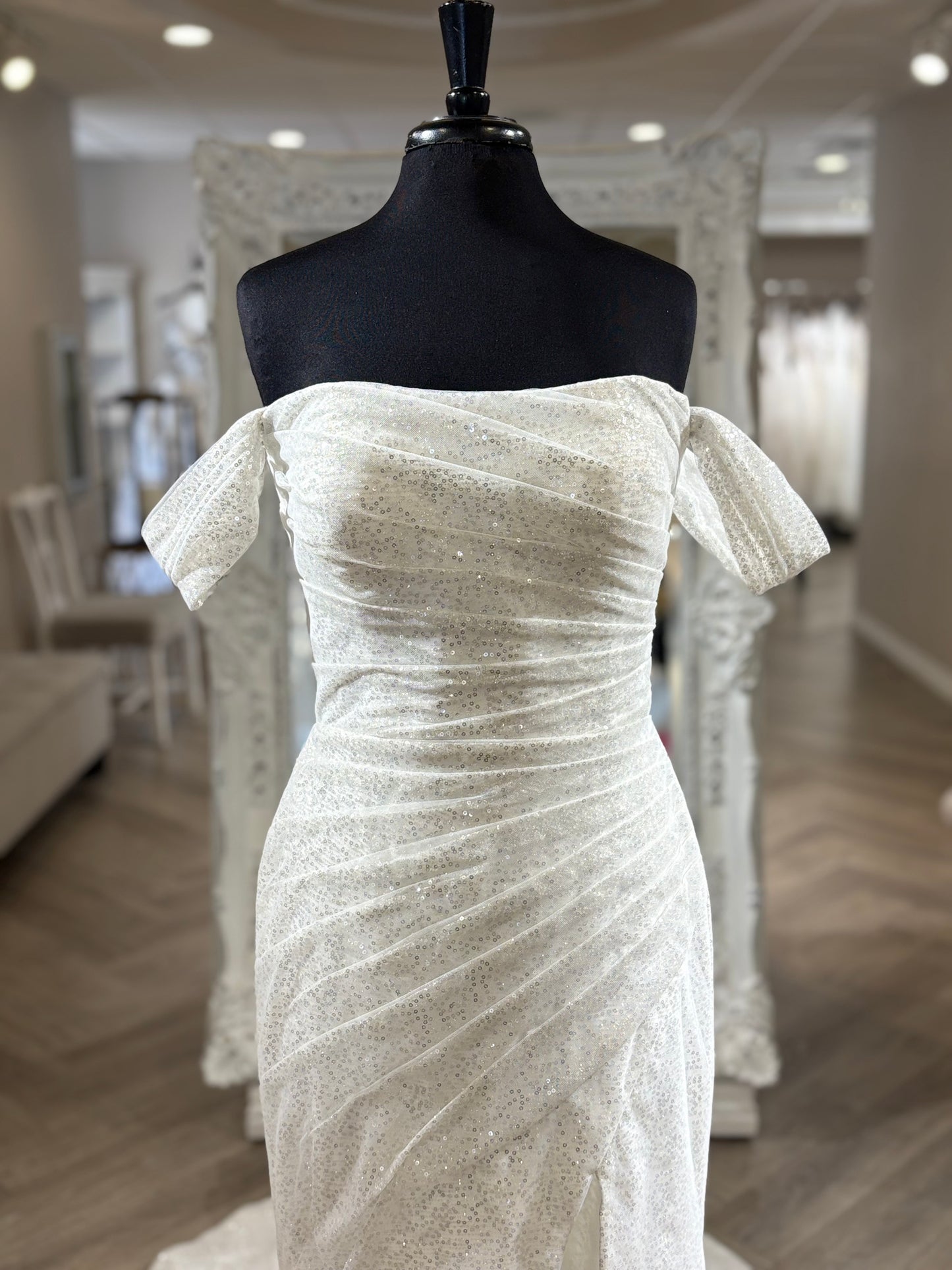 E363 Monaco Allure Abella with Detachable Off-Shoulder Straps Wedding Gown