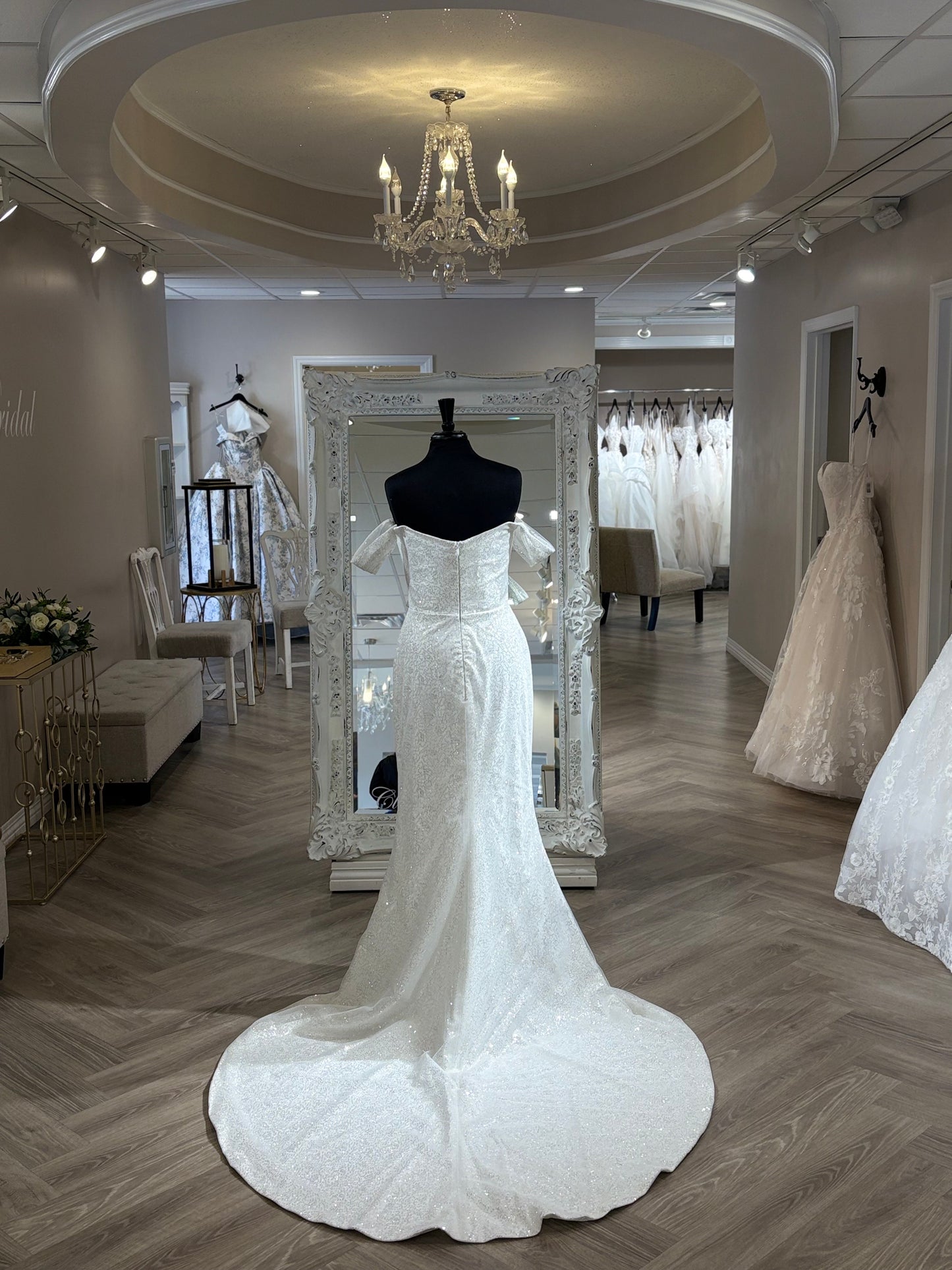 E363 Monaco Allure Abella with Detachable Off-Shoulder Straps Wedding Gown