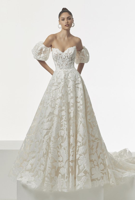 Morilee Nanette 1221 w/detachable puff sleeves