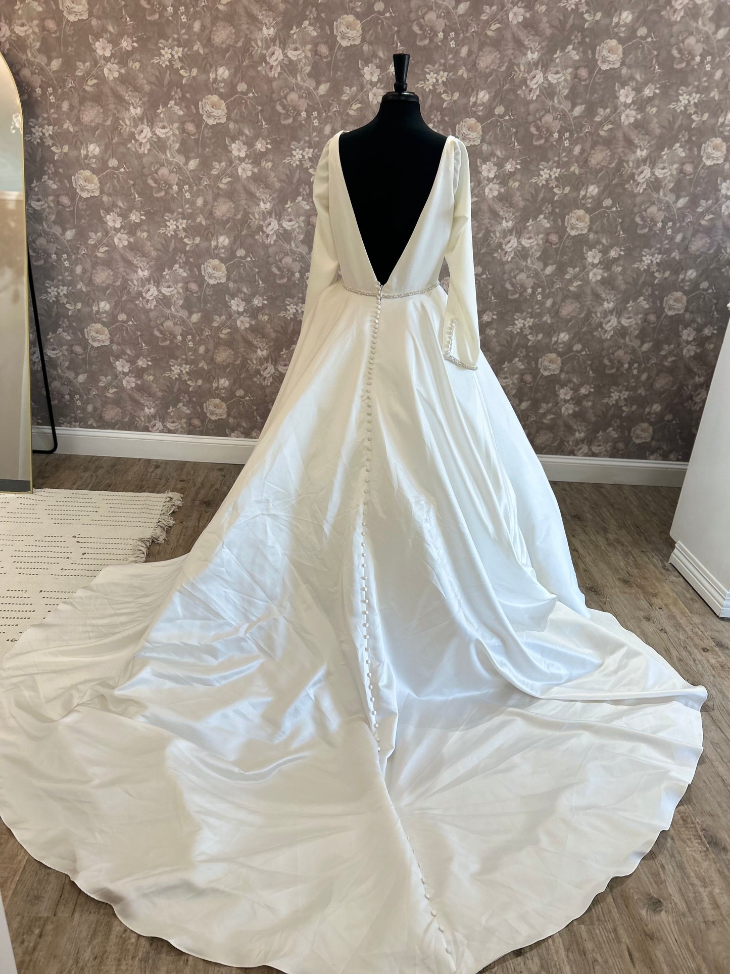 Calla Blanche 123232 Solana with Detachable Sleeves Wedding Gown