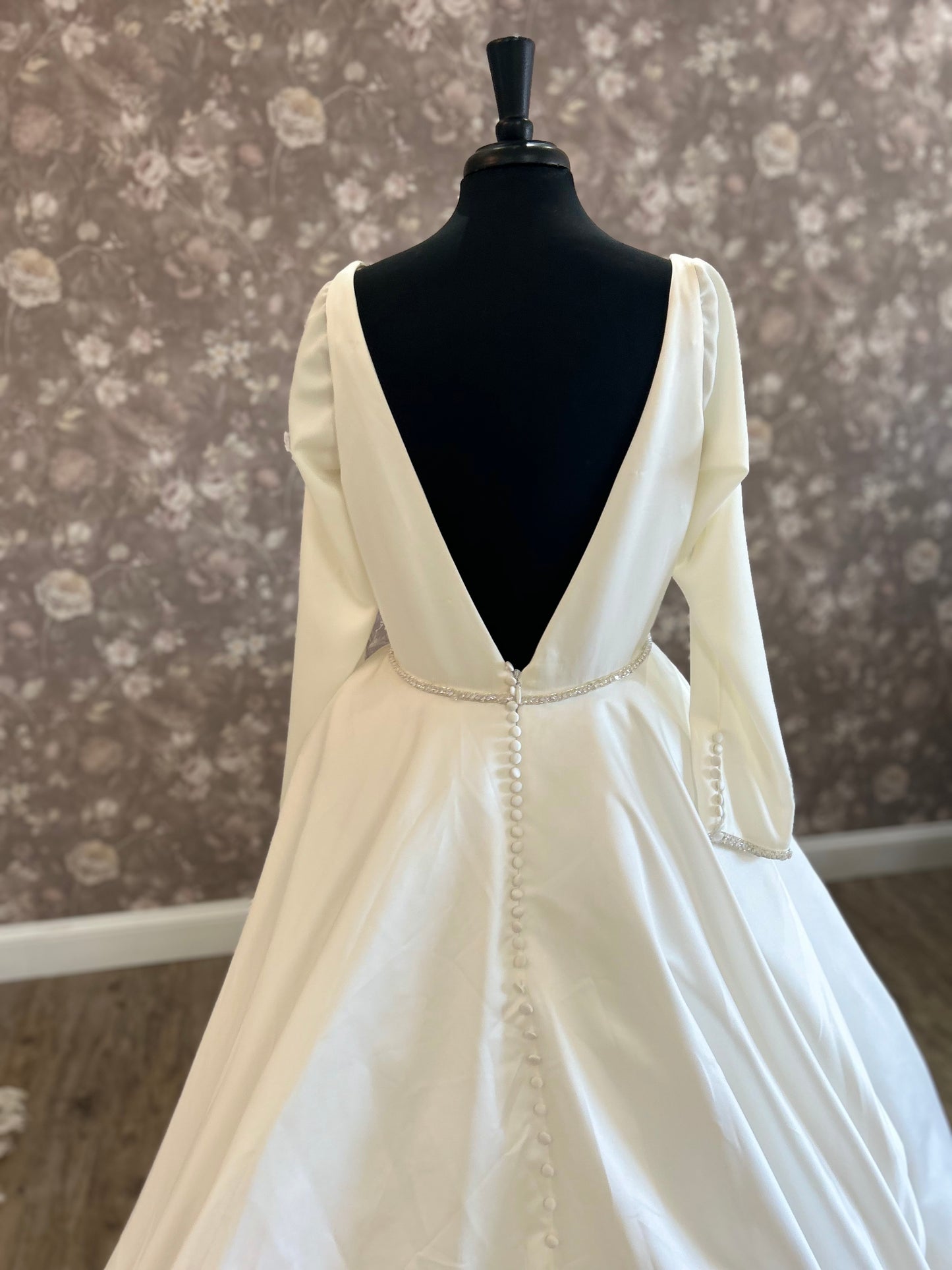 Calla Blanche 123232 Solana with Detachable Sleeves Wedding Gown