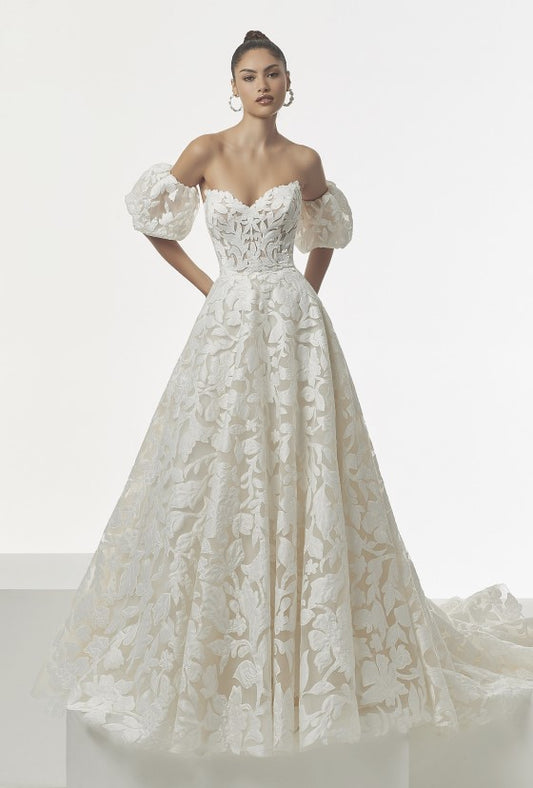 Morilee Nanette 1221 w/detachable puff sleeves
