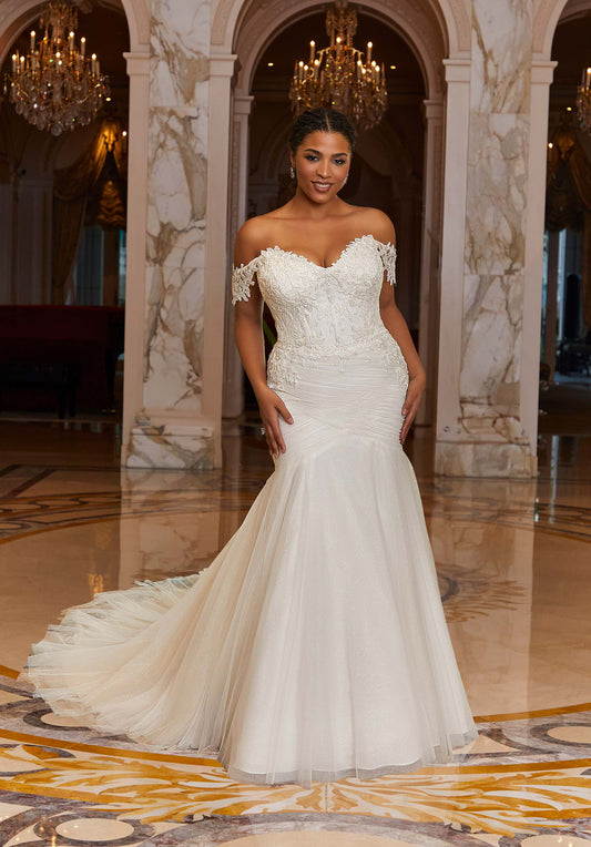 Morilee Trisha Style 3438 with Detachable Off-the-Shoulder Sleeves