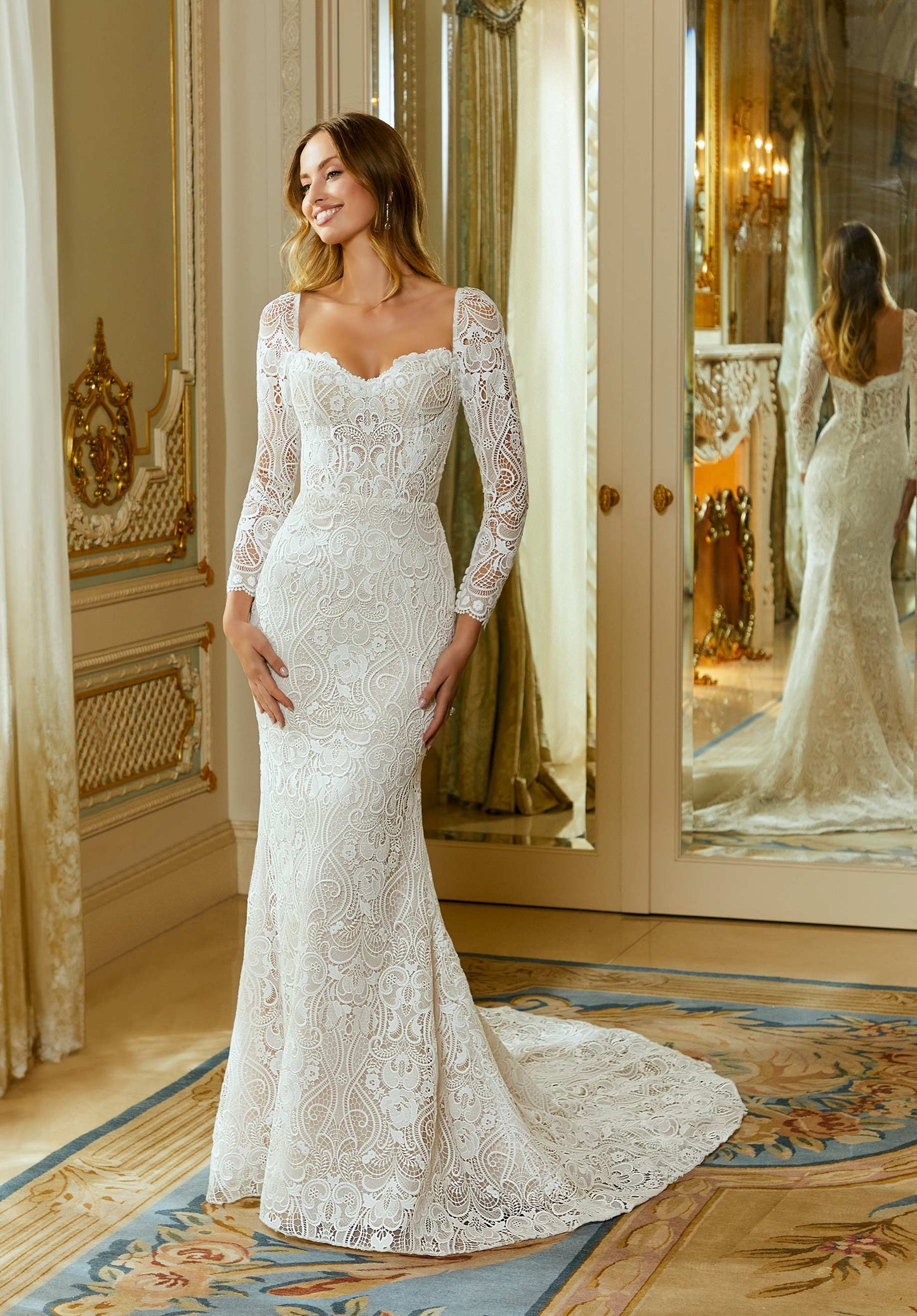 Morilee Rhapsody Style 2655 with Detachable Long Sleeves